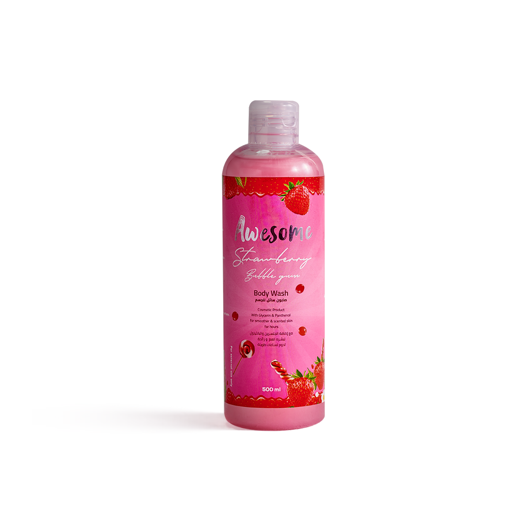 Strawberry Bubblegum Body Wash 500ml (  سائل استحمام برائحة الفراولة 500 مللي ) -(20% sale) -(30% above 1000LE purchase)